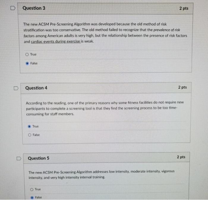 D Question 1 Which Of The Following Best Describes One Benefit Of Asking Participants To Obtain General Medical Clearan 2