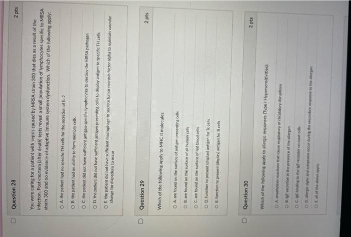 Question 28 You Were Caring For A Patient With Sepsis Caused By Mrsa Strain 300 That Dies As A Result Of The Infection 1