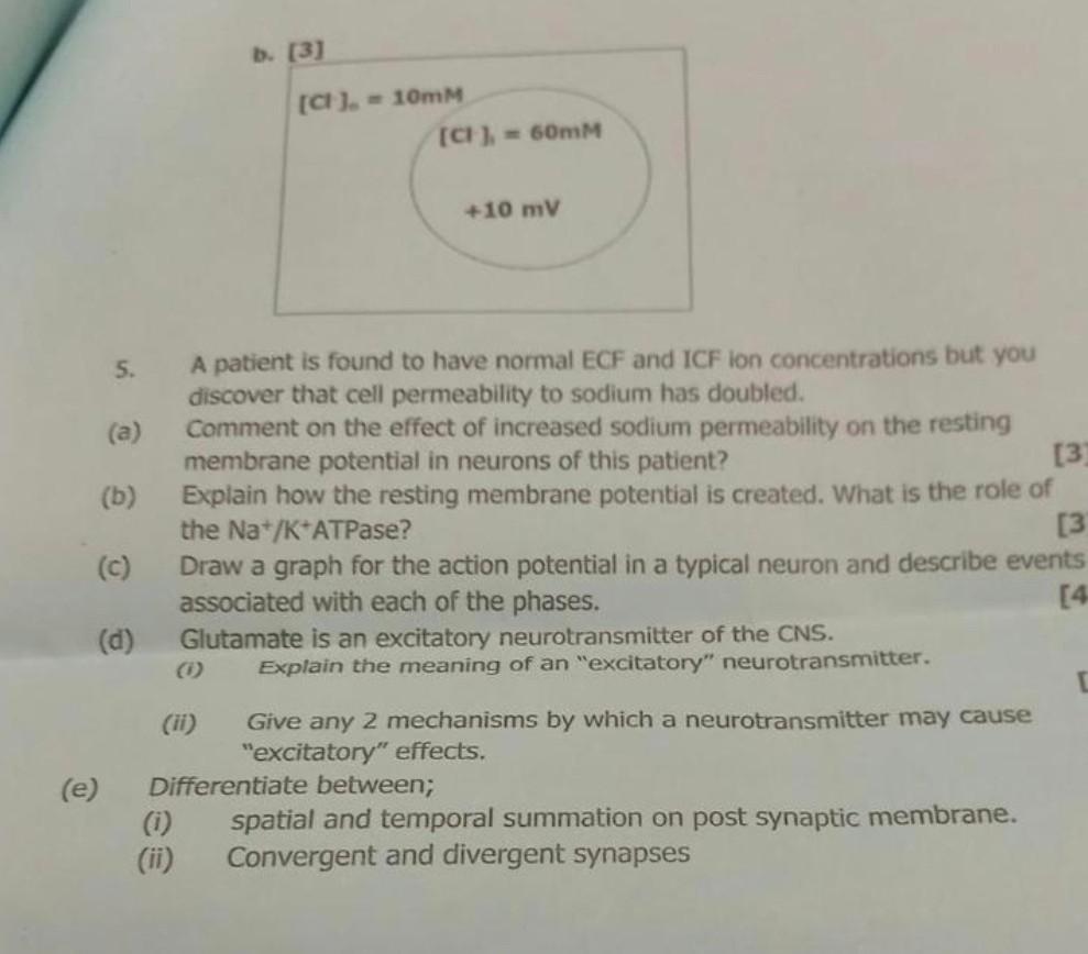 Assuming That There Is A Channel Open For Each Of The Ions Below Show Direction Of Movement Of Ion And Give A Clear Exp 2