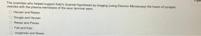 The Resting Membrane Potential Of Neurons Is On Average 70mv This Is Nearest The Equilibrium Potential For Because O 3