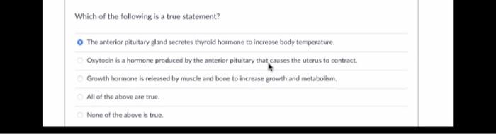 Which Of The Following Is A True Statement About Atrial Natiuretic Peptide It Is Released By The Adrenal Cortex If Map 2