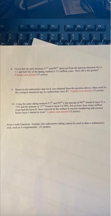 The Following Questions S Are Related To The Figure Below H Fi W 12 3 F3 F4 8 F Fb 8 Given That The Ratio Between U A 2