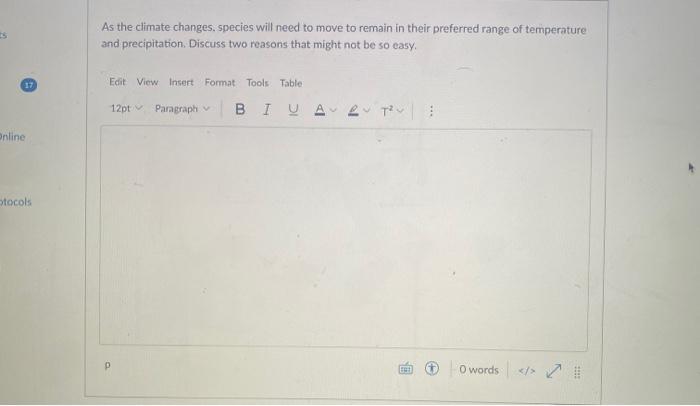 17 Online Otocols As The Climate Changes Species Will Need To Move To Remain In Their Preferred Range Of Temperature An 1