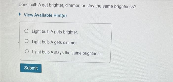 Rank The Brightness Of All Five Bulbs A E From Brightess To Dimmest Rank The Bulbs From Brightest To Dimmest To Rank 2