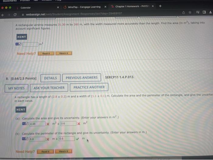Bookmarks Calendar Hint 42 Webassign Net Web Student Assignment Responses Last Dep 29469107 A Rectangular Airstrip Measu 1