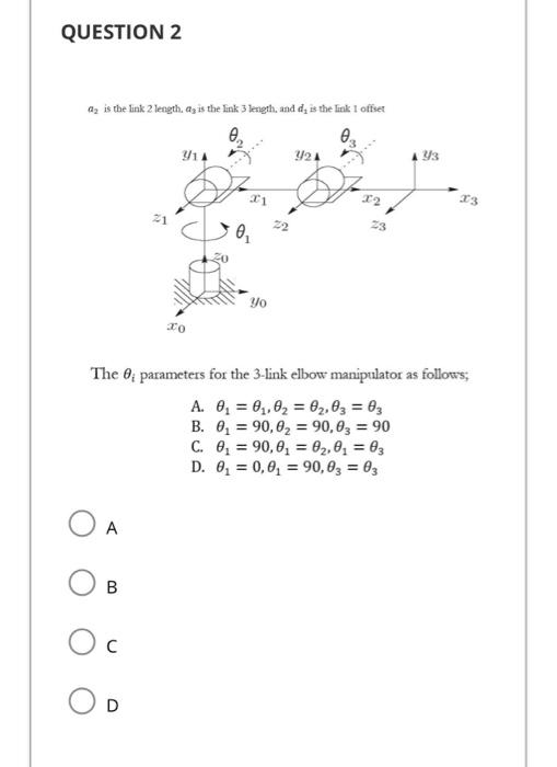 Question 2 3 1 42 Is The Link 2 Length As Is The Link 3 Length And Ds Is The Link 1 Offset 03 91a 42 Y3 Nu 1 22 13 21 1