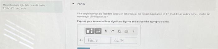 Two Narrow Slits Separated By 1 4 Mm Are Illuminated By 544 Nm Light Part A Find The Distance Between Adjacent Bright Fr 2