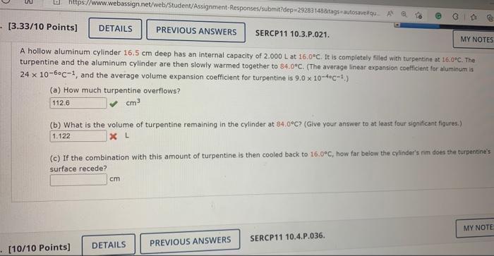 Https Www Webassign Net Web Student Assignment Responses Submit Dep 29283148 Tags Autosavelqu A 3 33 10 Points Det 1