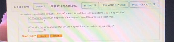 Details Serpse10 28 5 Op 021 Ask Your Teacher Practice Another A Current Of 19 0 Ma Is Maintained In A Single Circular 2