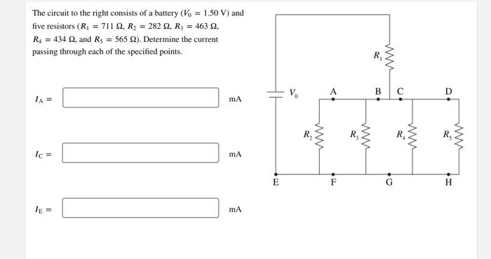A Circuit Consisting Of Three Ideal Batteries With Voltages 8 82 And 83 And Three Ideal Resistors With Resistances R 2