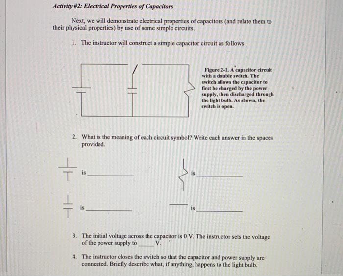 Purpose Objectives To Investigate The Physical Properties Of Capacitors To Model A Parallel Plate Capacitor To Correctly 4