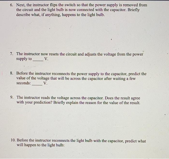 Purpose Objectives To Investigate The Physical Properties Of Capacitors To Model A Parallel Plate Capacitor To Correctly 5