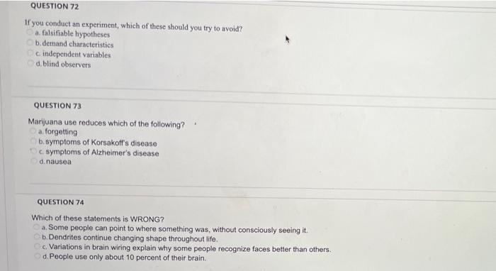 Question 72 If You Conduct An Experiment Which Of These Should You Try To Avoid A Falsifiable Hypotheses Ob Demand C 1