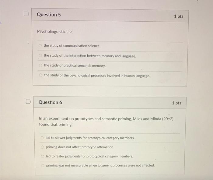 D Question 1 Characteristic Features Are Oo They Generally Accompany An Instance Of The Category But Are Not Required 3