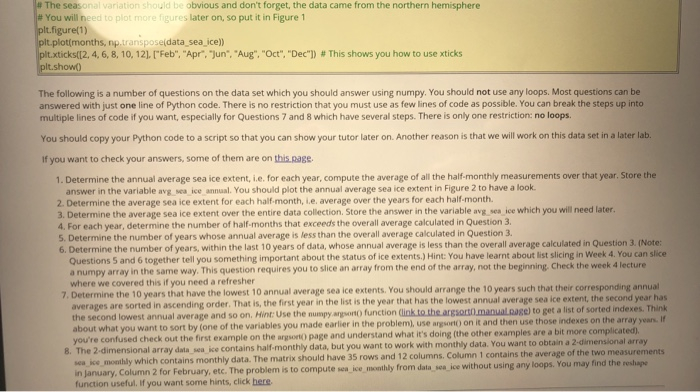 I Added The Link Sea Ice Text Here Sea Ice File Https Www Cse Unsw Edu Au En1811 22t2 Labs Lab07 Sea Ice Txt Here 3