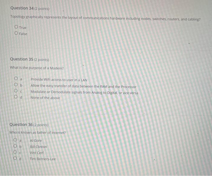 Question 28 1 Point The Hierarchy Of Data From The Bottom Up Is As Follows O A Database Field Table Record Schema C 3