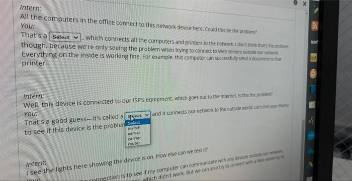 Intern All The Computers In The Office Connect To This Network Device Here Could This Be The Problem You That S A Se 1