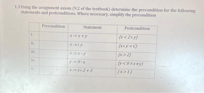 8 Q Question 1 I 2 5 Ii Iii Iv 1 1 State Whether Each Of The Following Hoare Triples Are Valid Or Not 0 Xax 5 X 3