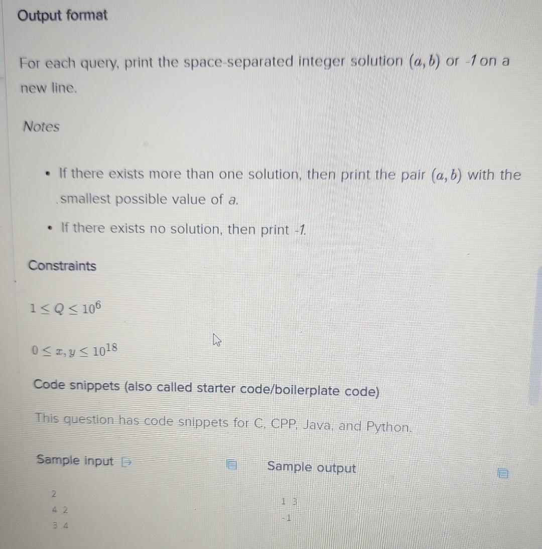 Two Equations You Are Given The Following Equations A B X A Xor B Y You Are Given Q Queries Containing The Values 3
