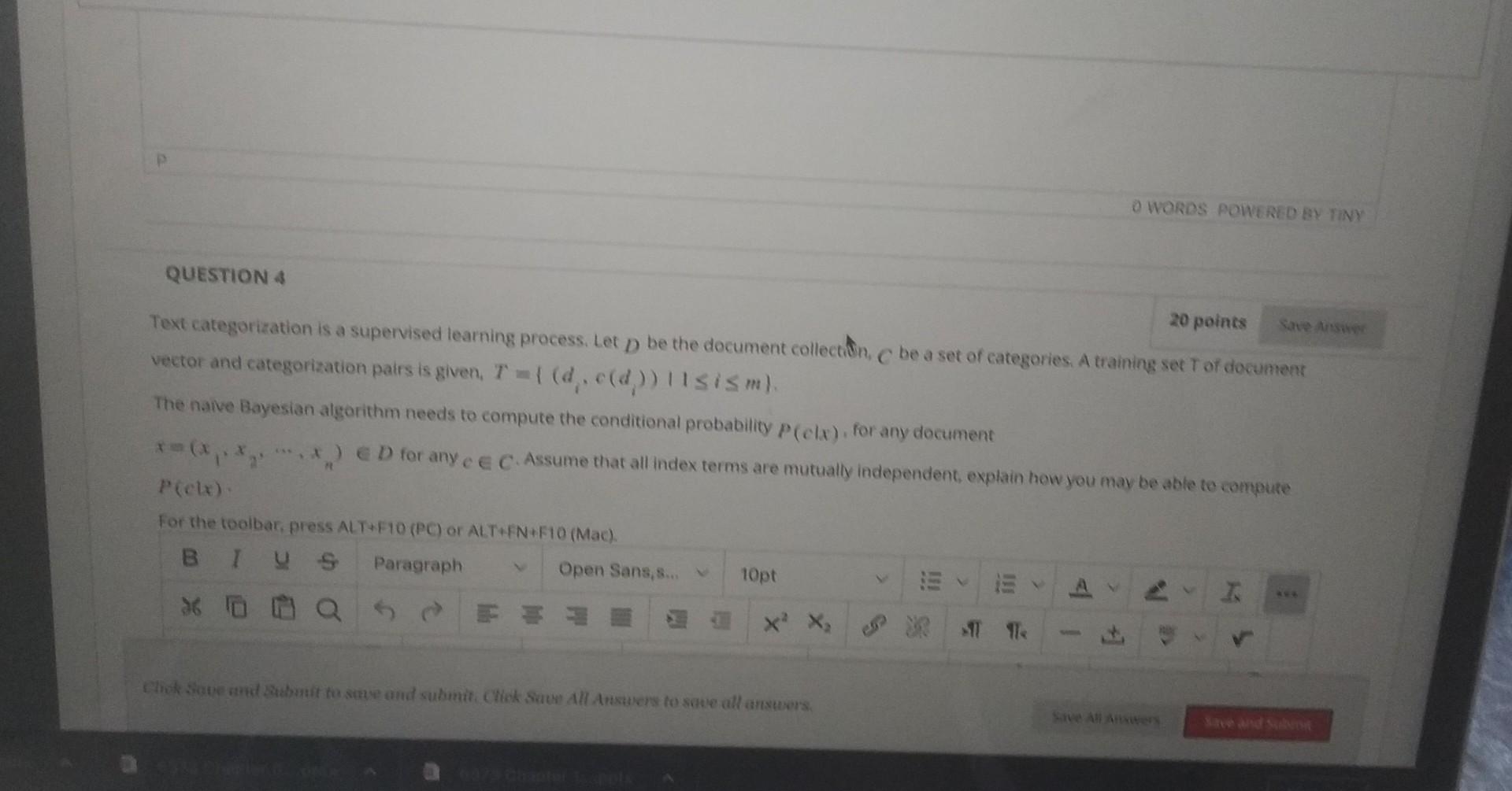 Question 1 20 Points Assume That We Use Cosine Similarity As The Similarity Measure In The Hierarchical Agglomerative C 3