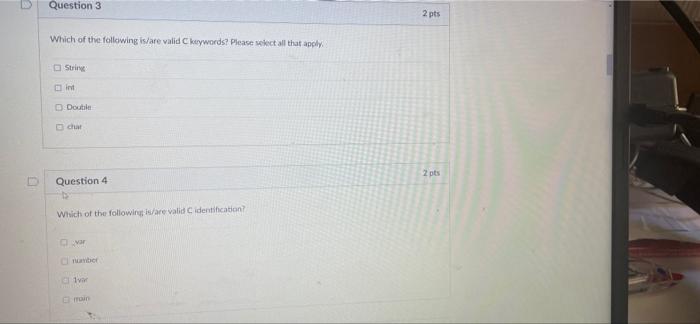 D Question 1 Which Basic Data Type Cannot Be Passed In A Switch Case Statement As Case Label Please Select All That App 2