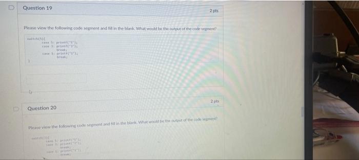 Question 16 Please View The Following Code Segment And Fill In The Blank What Would Be The Value Of The Varie Van Im Xh 3