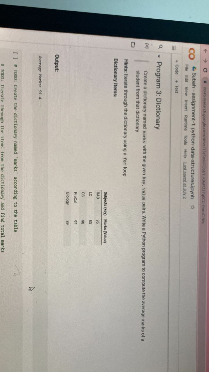 A Y B 0 Colab Research Google Com Drive 132smkifobby K9epd37qecu Fmroclws Subah Assignment 1 Python Data Structures Ipy 1