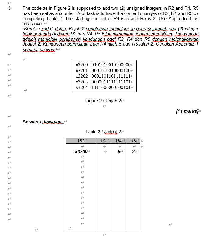 W I 3 Ttttt N 7 7 The Code As In Figure 2 Is Supposed To Add Two 2 Unsigned Integers In R2 And R4 R5 Has Been Set 1