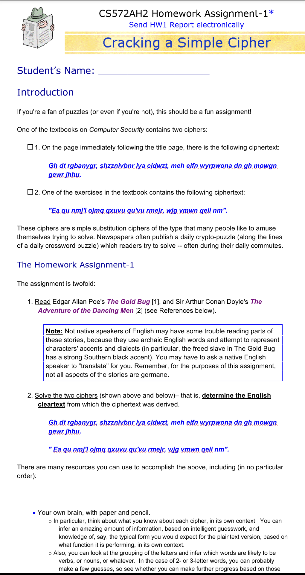On Computer Security Cipher 2
