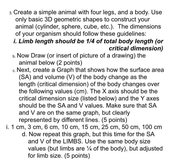 3 Create A Simple Animal With Four Legs And A Body Use Only Basic 3d Geometric Shapes To Construct Your Animal Cylin 1