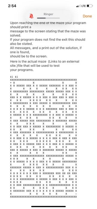 2 54 Expert Q A Traverse A Maze Recursively Your Program Must Read From A File Called Maze Dat A Sample Links To An 3
