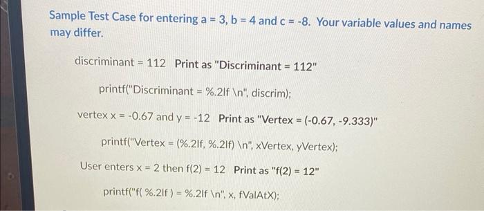 Formulas 2 Vertex Quadratic Function F X X Bx C H K B B 4ac 2a General Form F X Ax Bx C To Get The Vert 3