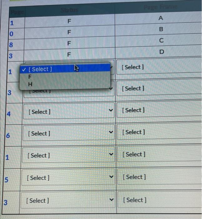 0 Assume A Main Memory With Four Page Frames Frame A Through Frame D Assume That The Sequence Of Pages Requested By A 2