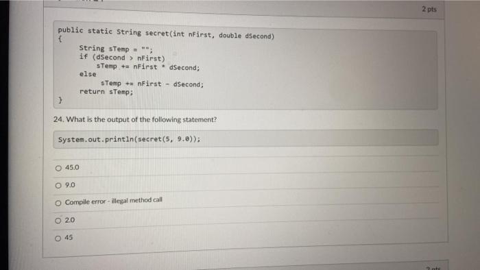 21 Assume You Have The Following Array Declaration Double Dalist New Double 5 What Is The Valid Range For The 2