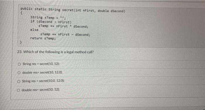 21 Assume You Have The Following Array Declaration Double Dalist New Double 5 What Is The Valid Range For The 3