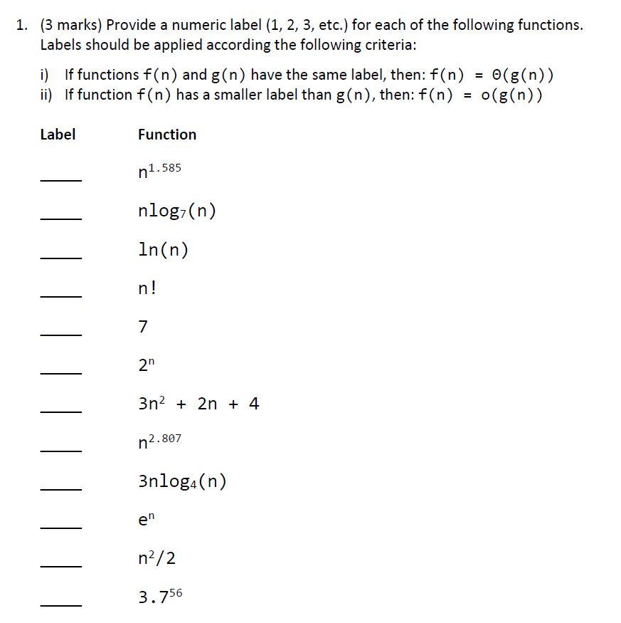 Can You Please Help With The Below Computer Science Algorithms Question Please Do Not Copy Existing Cheqq Question 1
