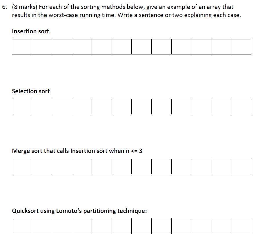 Can You Please Help With The Below Computer Science Algorithms Question Please Do Not Copy Existing Cheqq Question 1