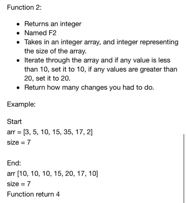 In This Assignment I Would Like You Write A Few Common Pointer Algorithms You Will Need To Write Your Own Main Function 2