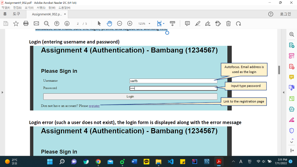 I Need The Code For The Questions And Uses Visual Studio Code Introduction You Are Required To Create A Login Management 1