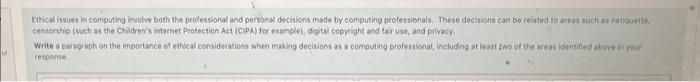 14 Ethical Issues In Computing Involve Both The Professional And Personal Decisions Made By Computing Professionals The 1