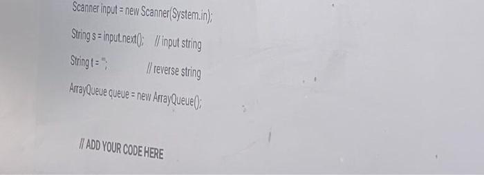 Write A Java Program That Uses Arrayqueue Array Queue From Chapter 3 To Determine Whether An Input String Is A Palin 2