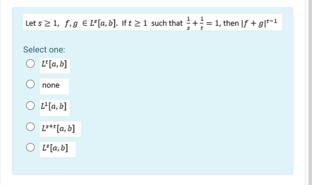 1 1 Lets 1 Fig E Ls A B If T 1 Such That 1 Then If G T 1 Select One L A B None L A B O Est A B 1