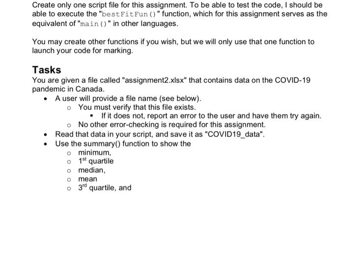 Create Only One Script File For This Assignment To Be Able To Test The Code I Should Be Able To Execute The Bestfitfu 1