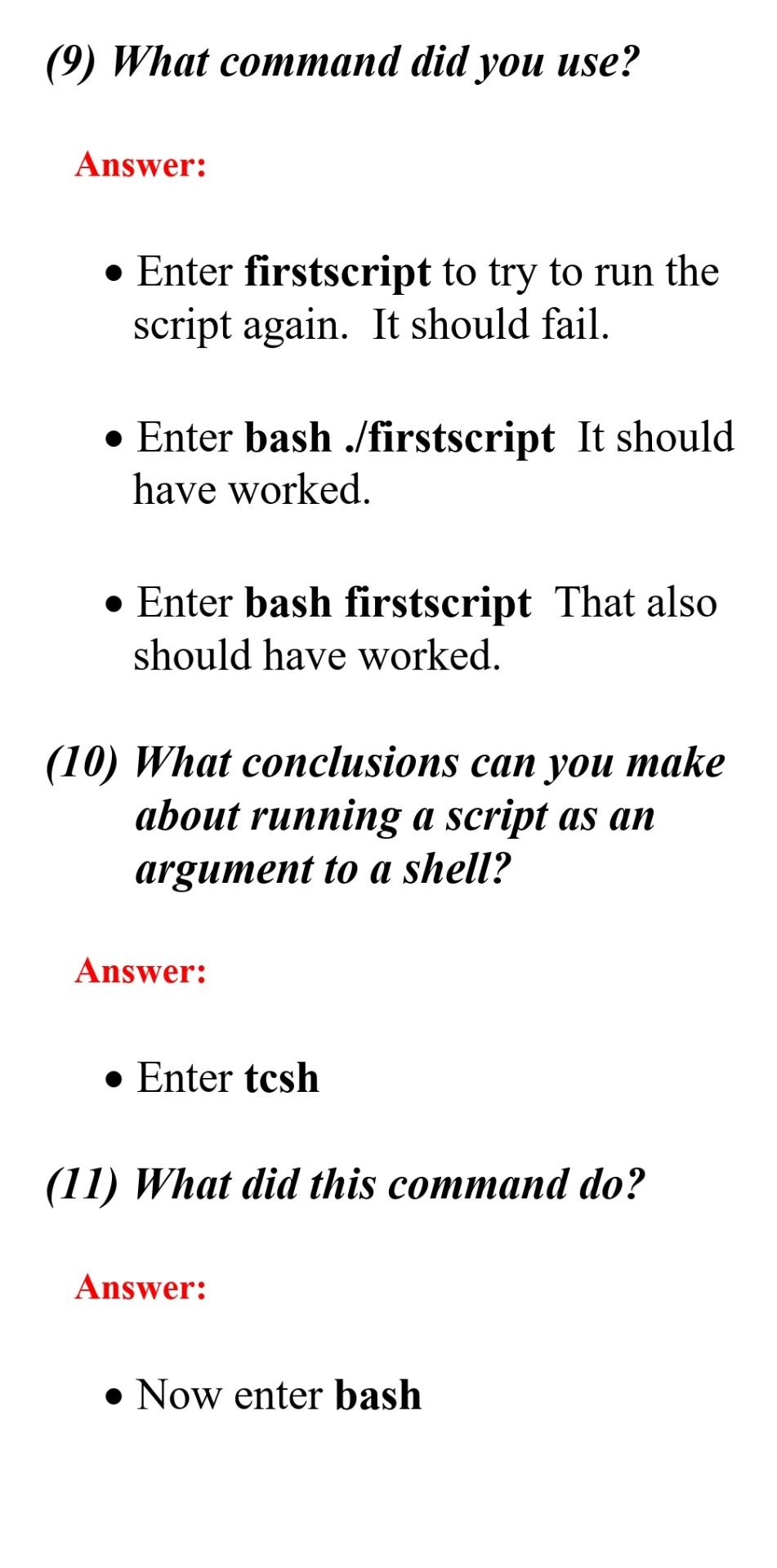 Make Sure You Are In Your Home Directory And Not Your Labs Directory Use An Editor To Create A File Called Firstsc 5