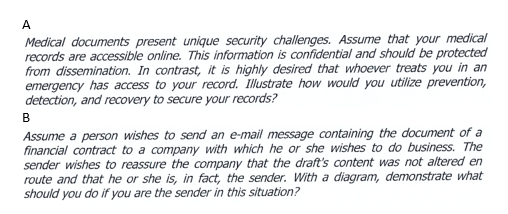 A Medical Documents Present Unique Security Challenges Assume That Your Medical Records Are Accessible Online This Inf 1