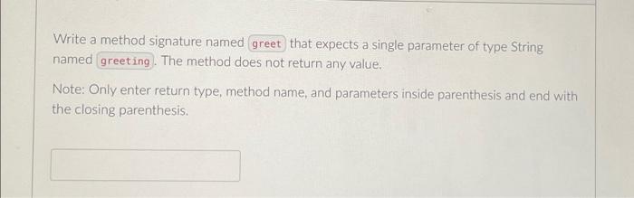 The Following Overloaded Method Signatures Are Valid And Do Not Result In A Compile Error Void Showresult String Value 3
