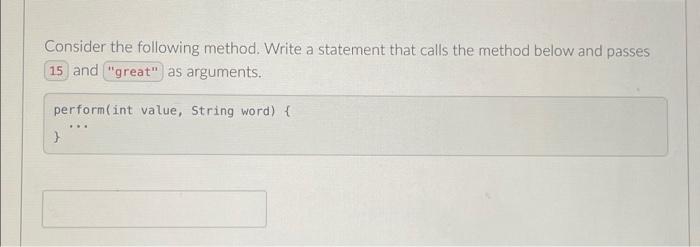 What Is The Return Type Of The Following Method Float Compute Double Score Compute Int Float Double Which Part Represe 3