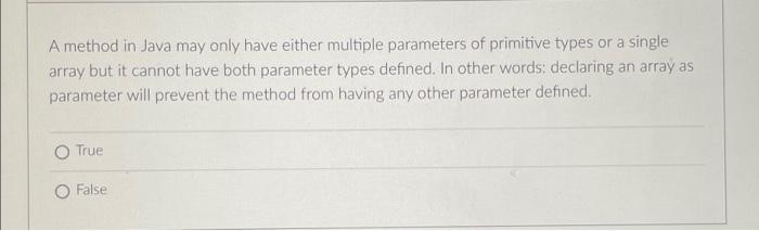 Consider The Array Below Which Of The Following Choices Outputs All Elements Of The Array A Method In Java May Only Ha 2