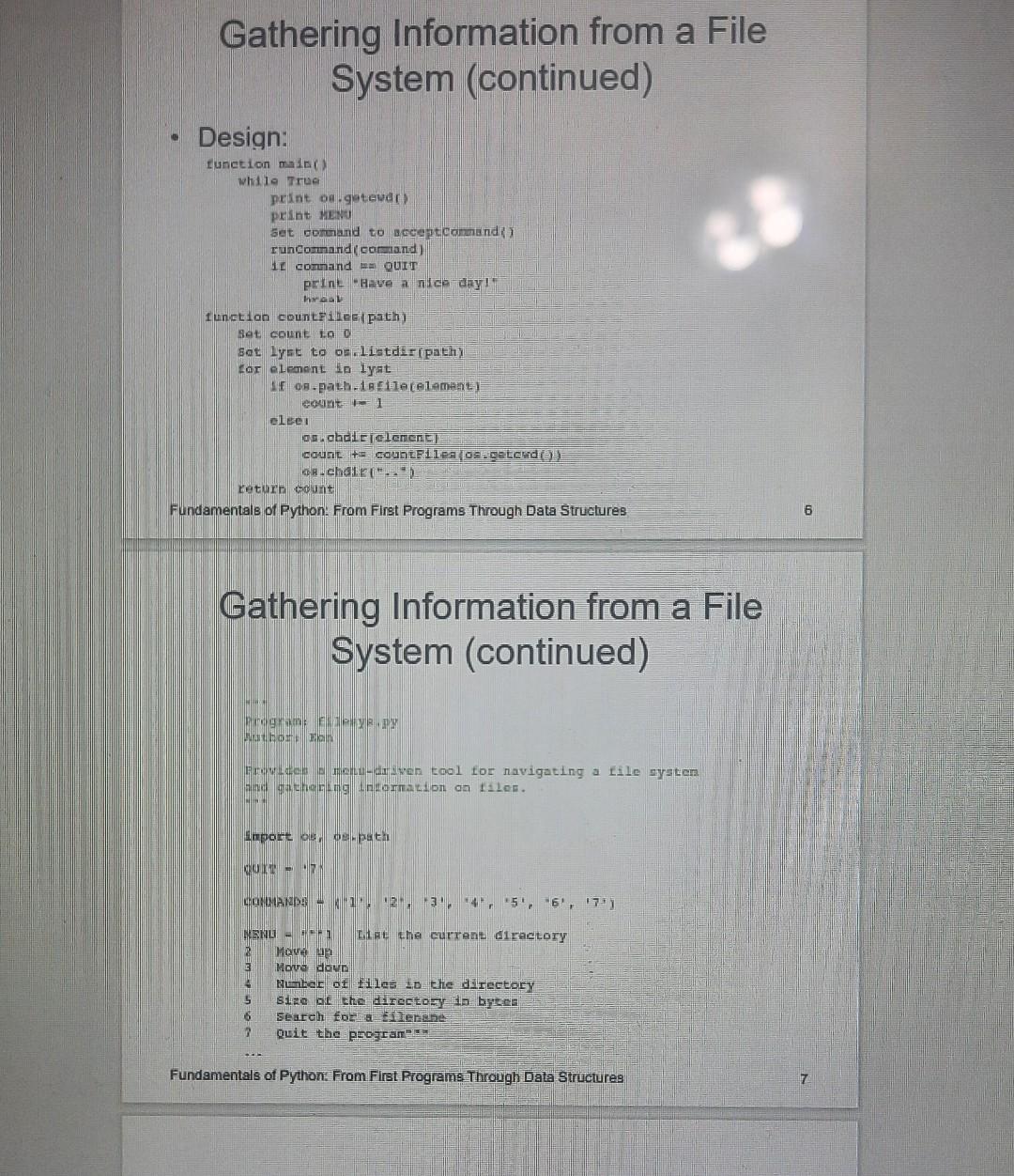 Gathering Information From A File System Requesti Wrte A Program That Allowe The Systen Filo Syatema Are Tree Ike Gruchi 3