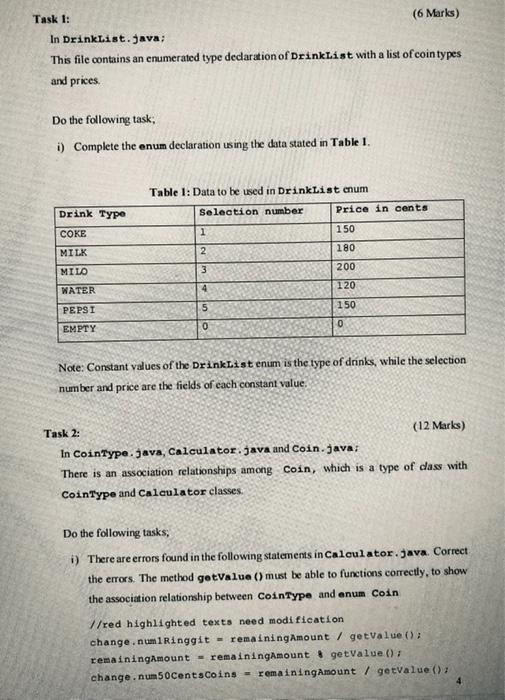 40 Marks Based On Uml Class Diagram Presented In Figure 1 You Are Require To Complete The Java Program Source Code In 3